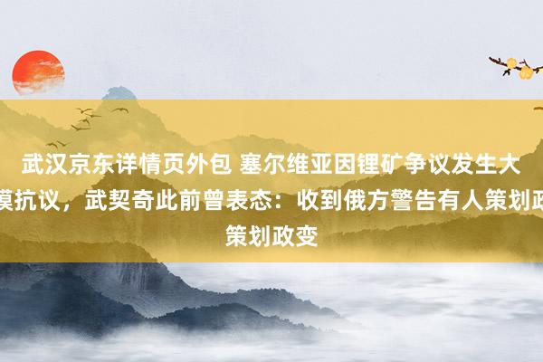 武汉京东详情页外包 塞尔维亚因锂矿争议发生大规模抗议，武契奇此前曾表态：收到俄方警告有人策划政变